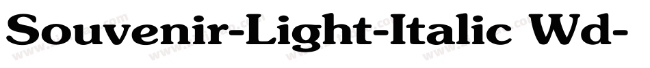 Souvenir-Light-Italic Wd字体转换